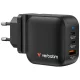Verbatim hálózati töltő Mini GaN 70W 2xUSB-C PD/1x USB-A QC, fekete 32229