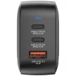 Verbatim hálózati töltő Mini GaN 70W 2xUSB-C PD/1x USB-A QC, fekete 32229