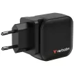 Verbatim hálózati töltő Mini GaN 70W 2xUSB-C PD/1x USB-A QC, fekete 32229