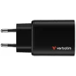 Verbatim Essentials hálózati töltő GaN 65W, fekete 32352