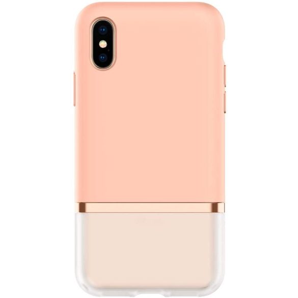 Spigen La Manon Jupe iPhone Xs Max hátlap, tok, világos rózsaszín