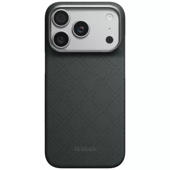   Pitaka Edge Argyle MagSafe Basalt Black iPhone 18 Pro / 17 Pro tok, sötétszürke-fekete