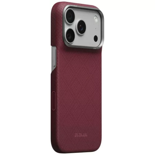 Pitaka Edge Argyle MagSafe iPhone 18 Pro / 17 Pro tok, bordó