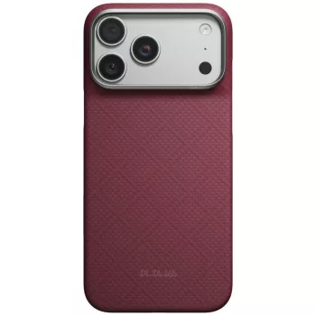   Pitaka Edge Argyle MagSafe iPhone 18 Pro Max / 17 Pro Max tok, bordó