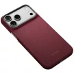 Pitaka Edge Argyle MagSafe iPhone 18 Pro Max / 17 Pro Max tok, bordó