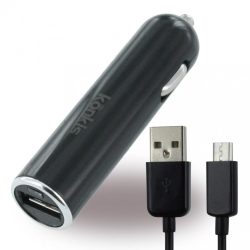   Konkis USB univerzális autós szivargyújtó töltő 1A + Micro USB kábel, fekete
