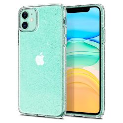   Spigen Liquid Crystal Glitter iPhone 11 hátlap, tok, átlátszó