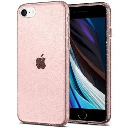   Spigen Liquid Crystal Glitter iPhone 7/8/SE (2020) hátlap, tok, rózsaszín