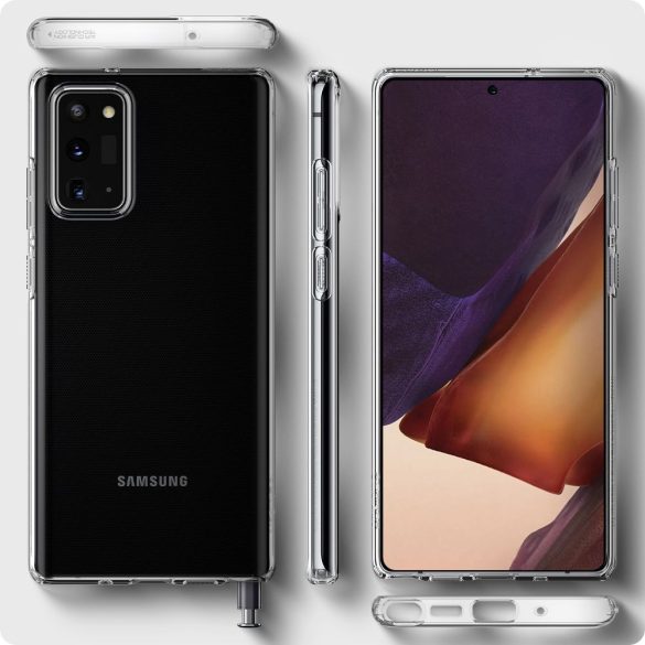 Spigen Liquid Crystal Samsung Galaxy Note 20 hátlap, tok, átlátszó