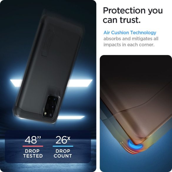 Spigen Tough Armor Samsung Galaxy Note 20 hátlap, tok, fekete