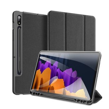   Dux Ducis Domo Series Samsung Galaxy Tab S7 Plus 12.4" T970/T976 oldalra nyíló smart tok, fekete