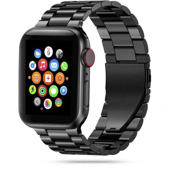 Tech-Protect Stainless Apple Watch fém 42-44mm óraszíj, fekete