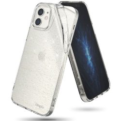   Ringke Air Ultra-Thin Cover Gel Case Glitter iPhone 12 Mini hátlap, tok, átlátszó
