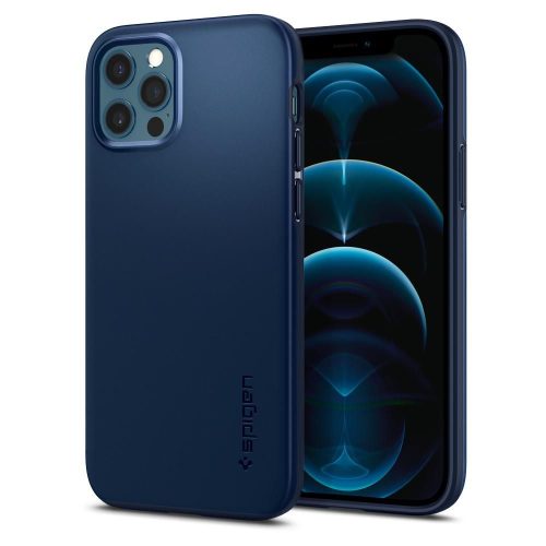 Spigen Thin Fit iPhone 12/12 Pro ultravékony hátlap, tok sötétkék
