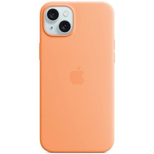 Apple MT173ZM/A iPhone 15 Plus / 14 Plus 6.7" MagSafe orange sorbet Silicone Case tok, narancssárga