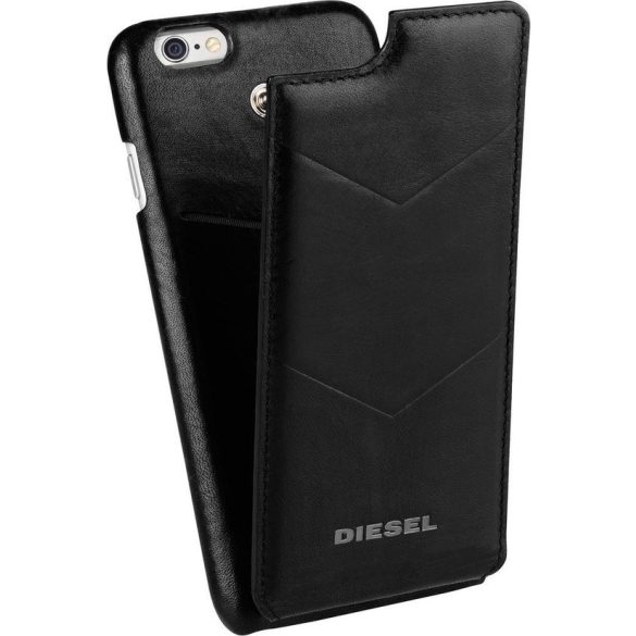 Diesel Moulded Flip Case iPhone 6/6S kártyatartós hátlap, tok, hátlap, fekete
