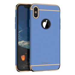   iPaky 3 in 1 iPhone X/Xs 3 Piece Design elő-hátlap tok, kék