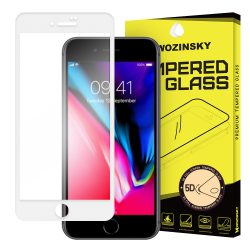   iPhone 7 Plus/8 Plus Wozinsky PRO+ Glass Screen 5D Full Glue teljes kijelzős edzett üvegfólia, 9H keménységű, fehér