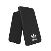  Adidas Original New Basics Booklet iPhone X/Xs oldalra nyíló tok, fekete