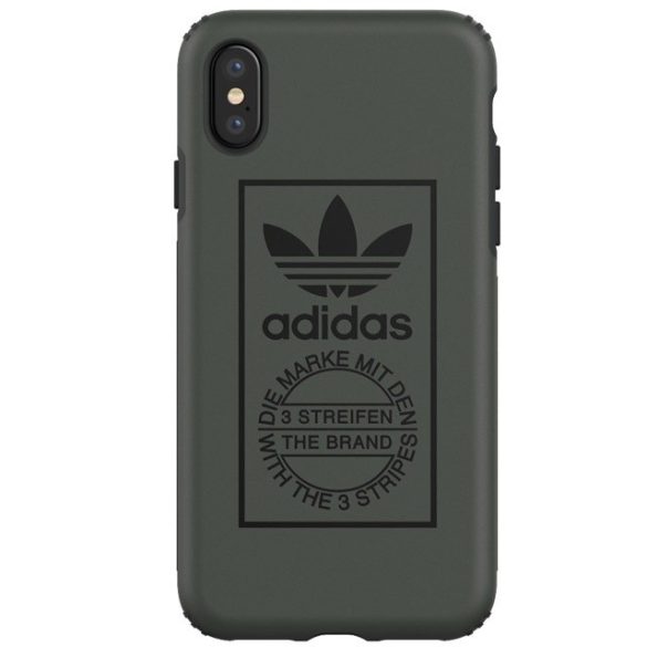 Adidas Originals Dual Layer iPhone X/Xs hátlap, tok, sötétzöld