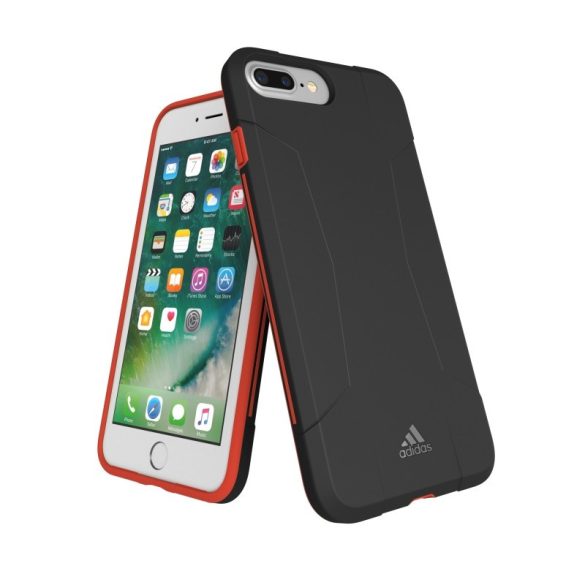Adidas Performance Solo iPhone 6 Plus/7 Plus /8 Plus ütésálló hátlap, tok, fekete-piros