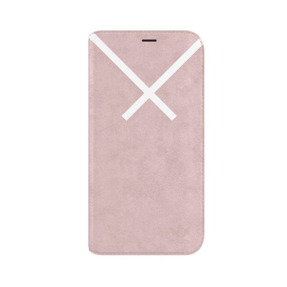 Adidas Originals XBYO Booklet iPhone X/Xs oldalra nyíló tok, rózsaszín
