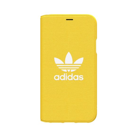 Adidas Original Adicolor Booklet iPhone X/Xs oldalra nyíló tok, sárga