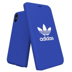   Adidas Original Adicolor Booklet iPhone X/Xs oldalra nyíló tok, kék
