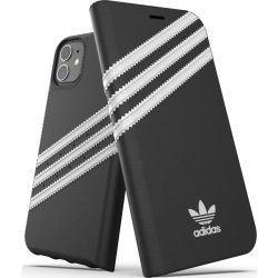   Adidas Original Booklet Case iPhone 11 Pro Max oldalra nyíló tok, fekete-fehér