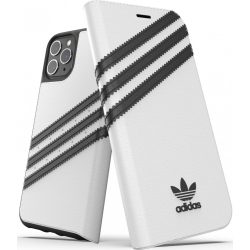   Adidas Original Booklet Case iPhone 11 Pro Max oldalra nyíló tok, fehér-fekete