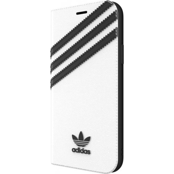 Adidas Original Booklet Case iPhone 11 Pro Max oldalra nyíló tok, fehér-fekete