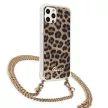 Guess GUHCP12LKCLEO iPhone 12 Pro Max 6,7" Leopard hardcase tok, arany Strap tok, barna