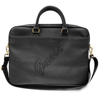   Guess laptop táska GUCB15PUSASBK 15" Saffiano Script, fekete