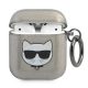 Karl Lagerfeld KLA2UCHGK AirPods 1/2 cover Glitter Choupette tok, fekete