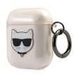 Karl Lagerfeld KLA2UCHGD AirPods 1/2 cover Glitter Choupette tok, arany