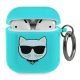 Karl Lagerfeld KLA2UCHFL AirPods 1/2 cover tok, kék Choupette
