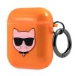 Karl Lagerfeld KLA2UCHFO AirPods 1/2 cover tok, narancs Choupette
