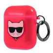 Karl Lagerfeld KLA2UCHFP AirPods 1/2 cover Choupette tok, rózsaszín