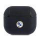 BMW BMA3SSLNA AirPods 3 cover Geniune Leather Silver Logo tok, sötétkék