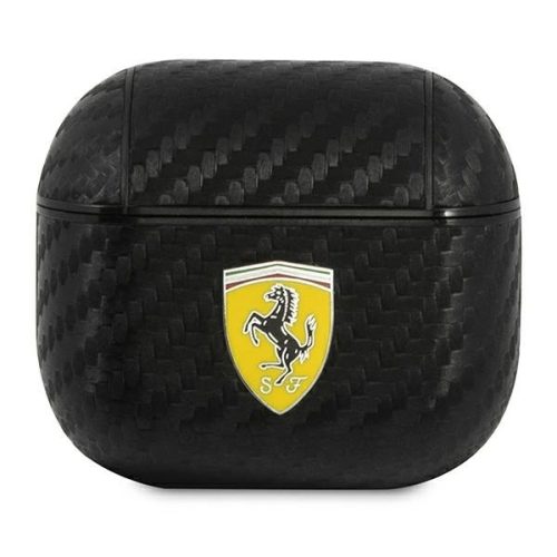 Ferrari FESA3CABK AirPods 3 cover On Track PU Carbon tok, fekete