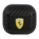 Ferrari FESA3CABK AirPods 3 cover On Track PU Carbon tok, fekete