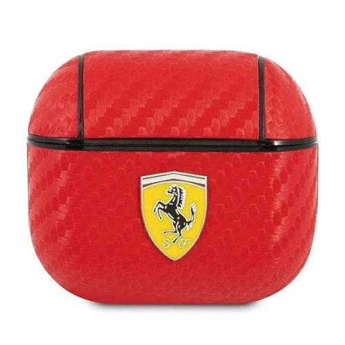 Ferrari FESA3CARE AirPods 3 cover On Track PU Carbon tok, piros