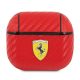 Ferrari FESA3CARE AirPods 3 cover On Track PU Carbon tok, piros
