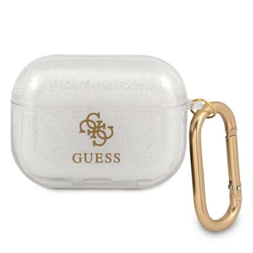 GUESS APPLE AirPods Pro GUAPUCG4GT (Glitter Collection) tok, átlátszó