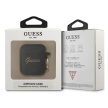 Guess GUA2SSSK AirPods 1/2 cover Silicone Vintage Script tok, fekete