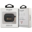 Guess GUA3SSSK AirPods 3 cover Silicone Vintage Script tok, fekete
