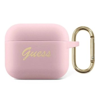   GUESS APPLE AirPods 3 GUA3SSSI (Silicone Vintage Script) tok, rózsaszín
