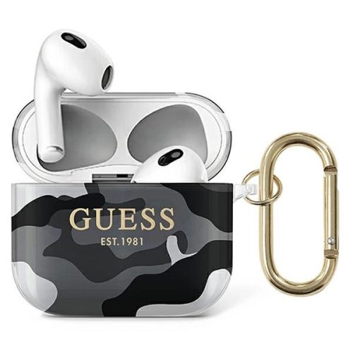 GUESS APPLE AirPods 3 GUA3UCAMG (Camo Collection) tok, fekete