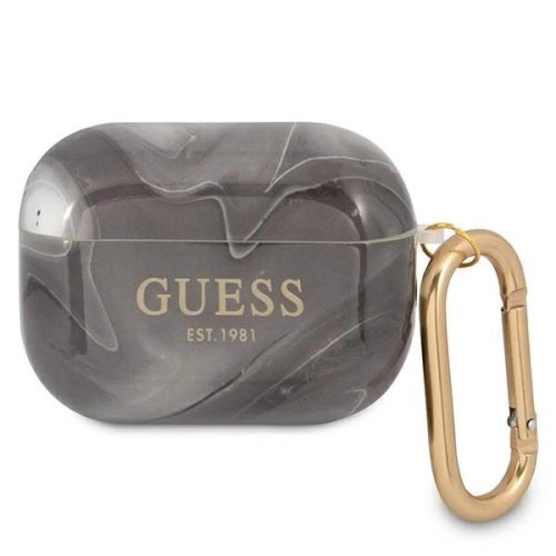 GUESS APPLE AirPods Pro GUAPUNMK (Marble Collection) tok, fekete