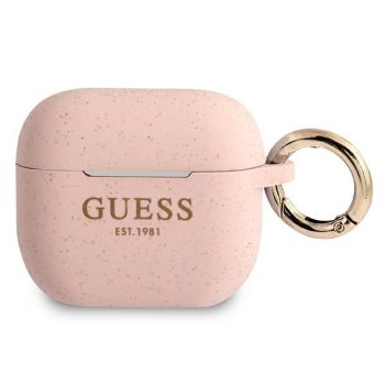   Guess GUA3SGGEP AirPods 3 cover Silicone Glitter tok, rózsaszín